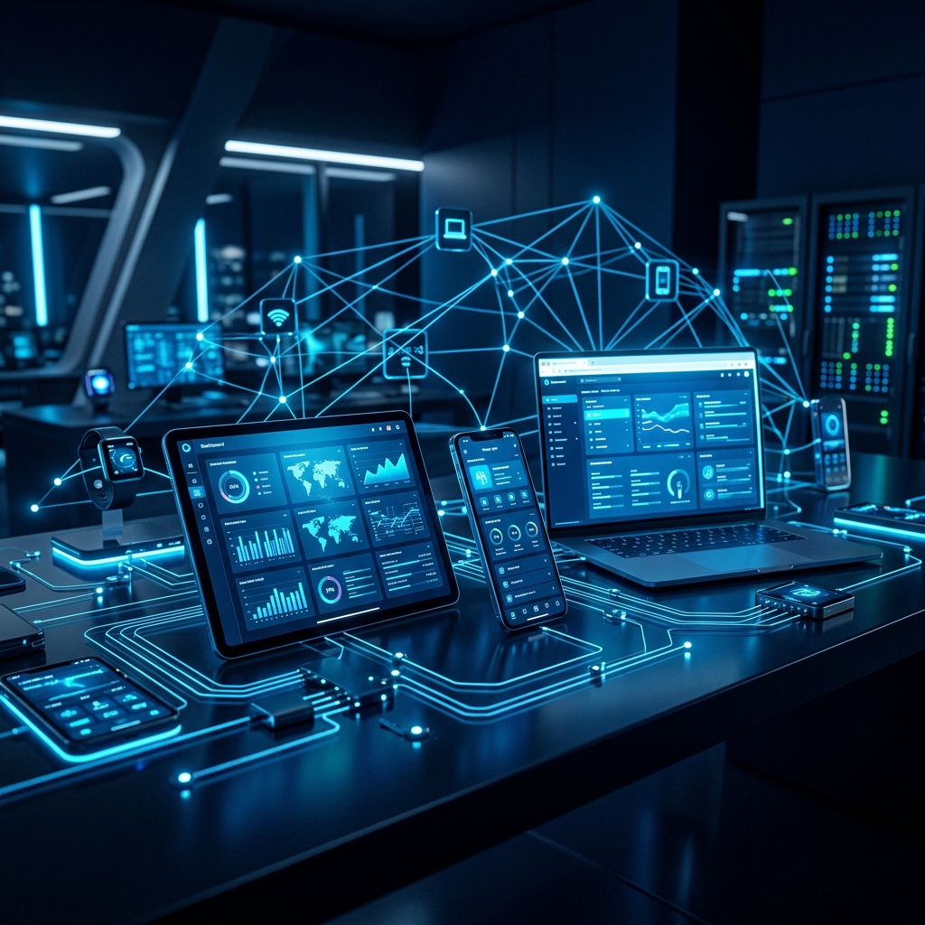 Digital business growth and connected technology devices